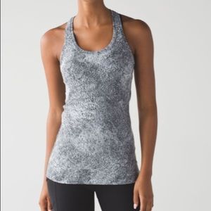 Lululemon Cool Racerback II Jacquard white/black